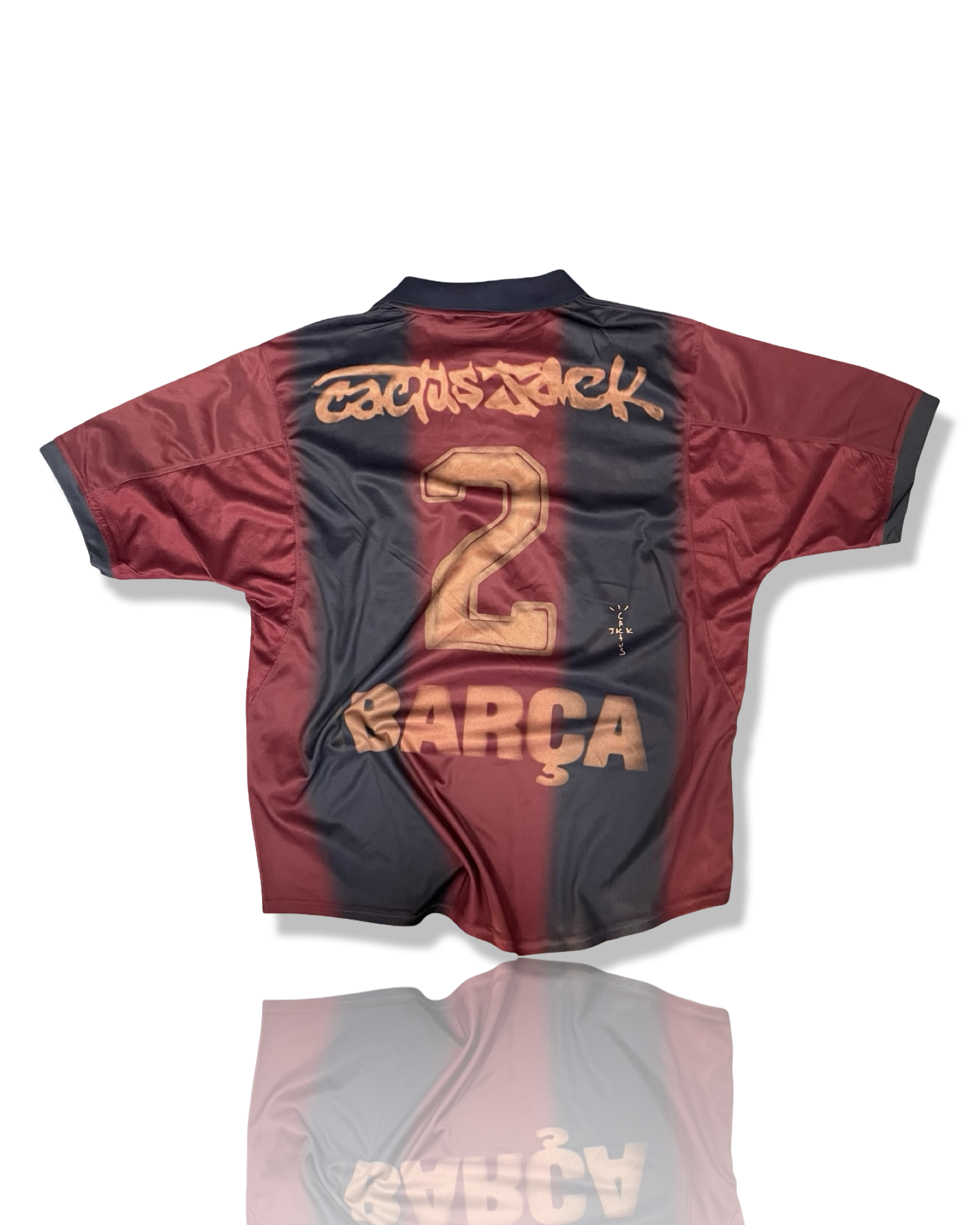 Travis Scott x Nike x FC Barcelona Retro Home "Skeleton" Jersey.